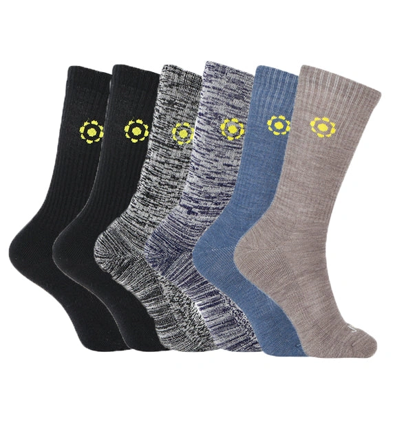 Cozy Crew Classics: Luxurious Merino Wool Socks, 6-Pack. Daily Comfort, Supreme Softness.