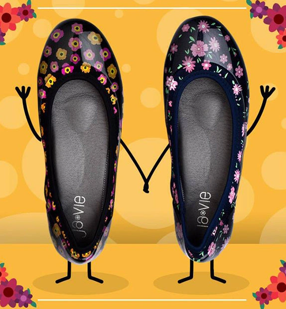 Navy Floral Jelly Shoes For Little Feet Adorable and Comfy ja vie baby flats